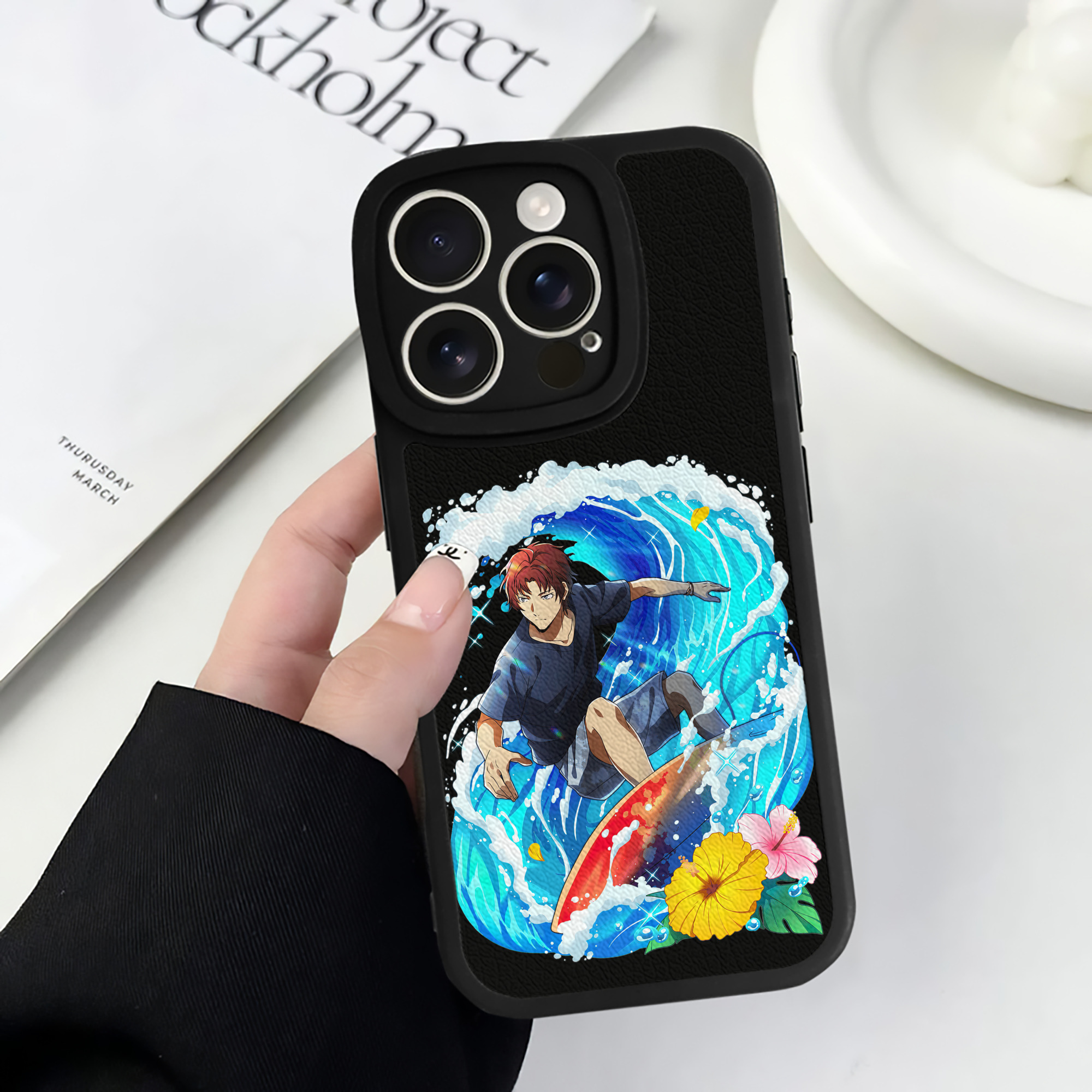 （画像用） 文豪ストレイドッグス Bungo Stray Dogs 【iPhone 16シリーズ対応】シリコンスマホケース（レザー調） 材質：シリコン